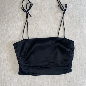 Zara satin crop top